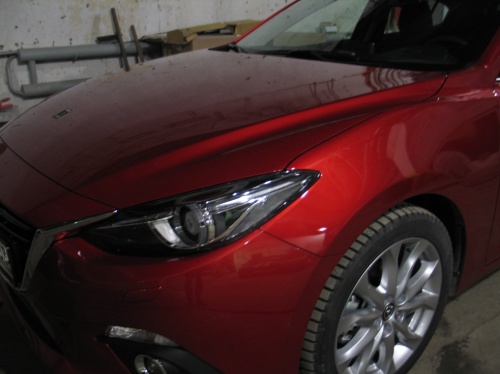 Mazda 3, 2014, нанесение защитного нанополимера